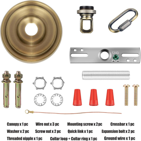 6 Inch Light Canopy Kit with Heavy Duty, Replacement Cover Plate with Mounting Hardware for Chandelier, Pendant Light