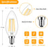 Brightever Candelabra E12 LED Light Bulbs 60W Equivalent, 5-Pack B11 6W Chandelier Light Bulbs, 620Lm 2700K Warm White Candle Lightbulbs for Wall Sconce, Clear Glass Non-dimmable by Brightever