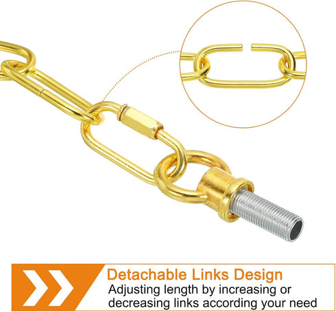 10 65 lbs PATIKIL Feet Lighting Chain for Hanging Lamp, Chandelier Chain Light Fixture Chain Load Capacity for Pendant