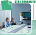 Teling 48 Pcs Clear Front Report Covers with Prongs, Plastic Presentation Folders, 3 Prong Resume Portfolio Folder for