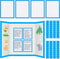 Henoyso Science Fair Board Supplies 100 Pcs 80 Trim Scalloped Borders 20 Project Printable Adhesive Paper
