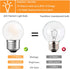 2 Pack G40 Low Watt LED Light Bulbs, 1.5W (15W Equivalent) E26 Base Warm White 2700K for Bedroom & Bathroom Decor