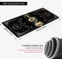 Black & Gold Large Mouse Pad, Boho Snake Witch Desk Mat for Desktop, Women Gaming Full Desk Mousepad, Moon Phases Computer Laptop Protector Writing Pad for School Office Home 35.4x15.7 in by SXCKANG