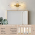 addigi 17.5 inch 2-Light Inch Gold Wall Sconces, Modern Wall Sconces Lighting with Stripped Glass Shade, Gold Vanity