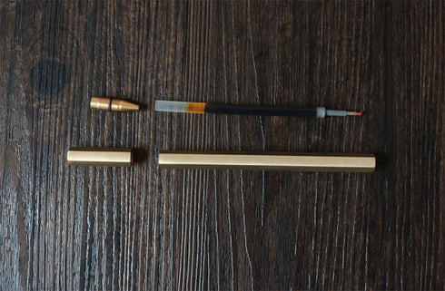 Six-Edge Solid Brass Signature Pen