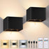 Yochoice Motion Sensor Wall Sconces with Remote Control, 6000mAh Black Wireless Touch Control