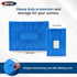 BCW Short Comic Book Bin, Blue - Holds 150 Standard Comic Books | Heavy Duty Plastic Storage Box | Stackable Comics