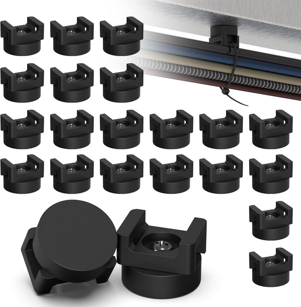 20 Pack Magnetic Cable Zip Tie Base, Scratch-Proof Magnet Zip Tie Mount