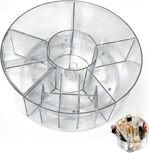 HPZIHYNAP Acrylic Pen Holder, 360 Rotating Pencil Holders & Pen Holders - Multi-Functional