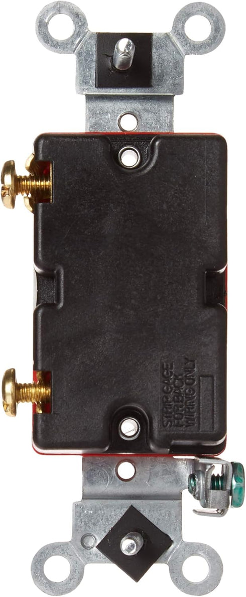 Leviton 1221-2IL 20-Amp, 120/277-Volt Toggle Locking Single-Pole AC Quiet Switch, Ivory