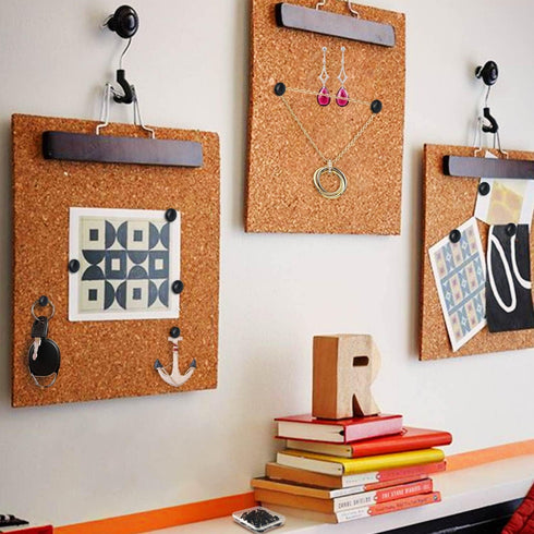 Lunies 50 PCS Black Push Pins for Wall Hangings, Decorative Thumb Tacks for Cork Board and Picture Hanging