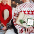 Whaline 9Pcs Christmas Sticky Notes, Red Green Christmas Elements Design for Holiday Home Office Classroom Supplies