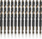 KFDHEX Series 5/16" Quick Change Hex Shank High Speed Steel Drill Bit, Pack of 12