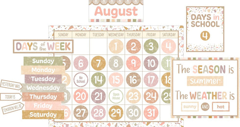 Teacher Created Resources Terrazzo Tones Calendar Bulletin Board (TCR7201)