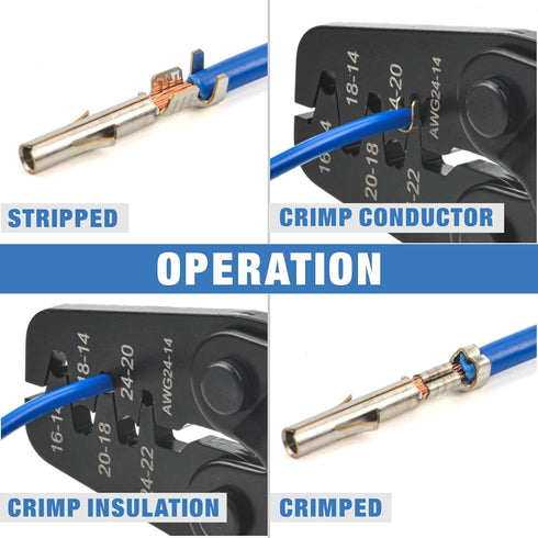 iCrimp IWC-1424A Crimping Tool for Deutsch DT Series Stamped & Formed Contact, AWG14 to AWG24
