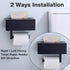 TRUSTMI Toilet Paper Holder with Storage Shelf Phone Standing Tisuse Box Cover Square Bathroom Wet Wipe Facial