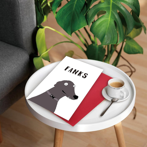 FSSDAS Funny Dog Thank You Card for Men Women, Cute Thank You Gifts Cards for Teacher Boss with Envelope, Sweet