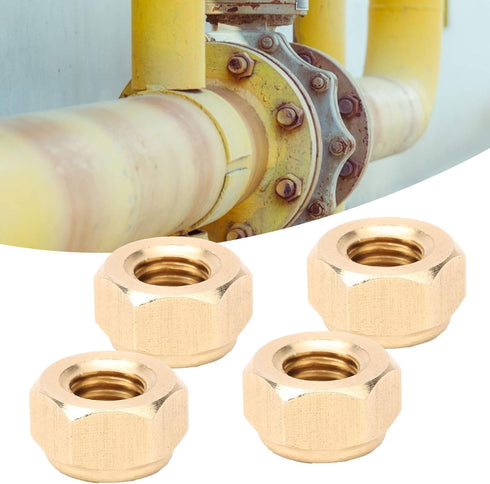 50Pcs Self-Locking Nut, Pure Copper M3/M4/M5/M6 Nuts, Anti-Loose Fastener, Hardware Accessories for Industrial Use (M6)