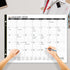 SUNEE 2024-2025 Desk Calendar - Large 22x17 Blotter Pad for Desktop, 18 Months Calendar, Black
