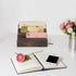 File Holder for Desk, Rustic Wood Paper Organizer, Mail Sorter for Desktop, Dark Brown