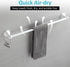 Set, 4-Piece Set BGL Bathroom Accessories White Paint Expandable Towel Bar Bathroom Accessory Wall Mounted Towel Ring