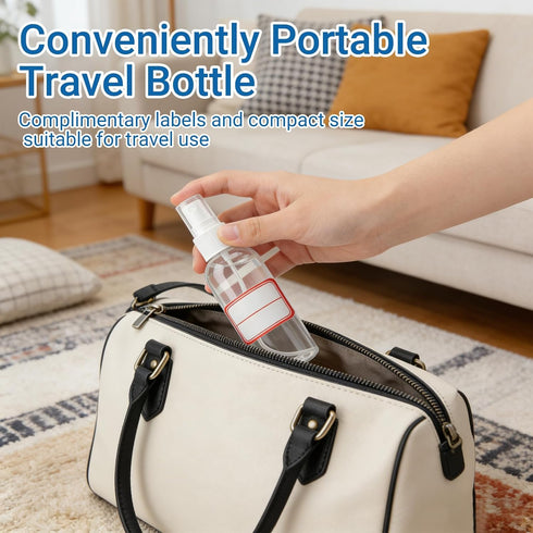 IUMLXJO 20Pcs 100ml/3.5oz 120Pcs Small Spray Bottles, Plastic Travel Bottles with Funnels & Labels, Clear Empty