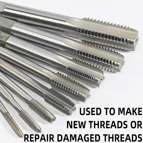 Right and Left Hand 9/16"-20 UN HSS Tap, 9/16 x 20 UN Thread Tap for Bike Crank Repair