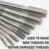 Right and Left Hand 9/16"-20 UN HSS Tap, 9/16 x 20 UN Thread Tap for Bike Crank Repair