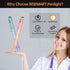 2-Pack RISEMART Pen Light for Nurses Medical Penlight with One-Button Switch for White & Warm Light, Portable Tool
