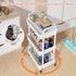 Calmootey 3-Tier Rolling Utility Cart with Drawer, Multifunctional Storage Organizer for Kitchen, Bathroom, Office