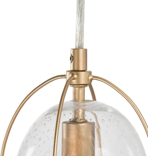 KSANA Gold Pendant Light, Modern Pendant Lighting Fixture with Seeded Glass Shade for Kitchen Island, Dining Room