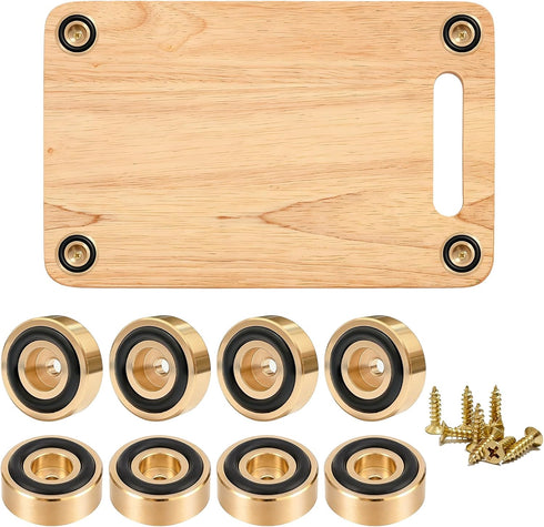 Sowhatsowoo 8 Pcs Brass Cutting Board Feet with Non Slip Pads 1.18 x