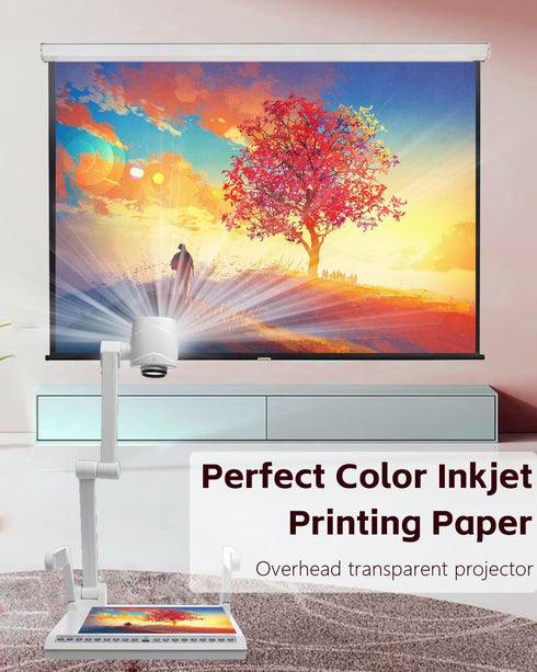 QYH Transparency Film Paper, Clear for Overhead Projector Transparencies and Inkjet Screen Prints, 8.5 x 11, 25 sheets