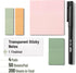 Mr. Pen- Pastel Transparent Sticky Notes, 200 pcs, Bible Sticky Notes, Translucent Sticky Notes, Planner Tabs, Sticky Notes Tabs, Sticky Notes for Books, Book Sticky Notes, Sticky Notes Transparent