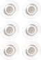 Quartet Strong Magnets for Glass Whiteboard, Large Clear Rare Earth Magnets, 6 Pack (85391)