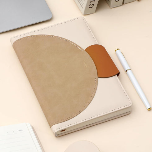 CAGIE Lined Journals for Writing Leather Journal for Women with Buckle Closure 192 Pages 100 GSM, 5.9"x8.5", Brown by CAGIE