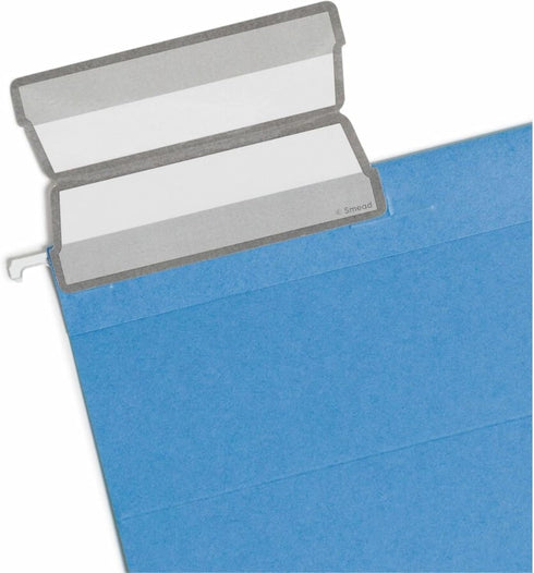 Smead Hanging File Folder with Erasable ProTab, 1/3-Cut Tabs, Adjustable Position, Letter Size, Blue, 20 per Box