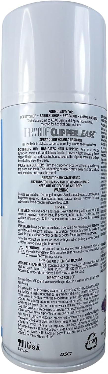 THEMONG William Marvy Mar V Cide Spray Disinfectant, Clipper Ease