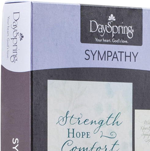 DaySpring - 12 Sympathy Boxed Cards and Envelopes (77541) - Strength Hope Comfort, 4 Design Assortment with Scripture