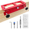 deceptia Door Hinge Jig, Aluminum Alloy Door Hinge Router Jig with Scale, Adjustable