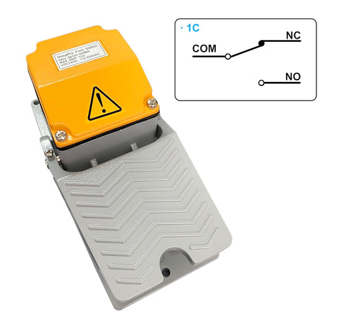 HimaPro Foot Control Switch Pedal - ON Off Momentary Switch, 15A 110-250 VAC IP65 SPDT