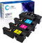 LxTek Compatible Toner Cartridge Replacement for Dell 1250 (4-Pack, Black Cyan Magenta Yellow)