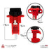 TRADESAFE Circuit Breaker Lockout Device, 3 Pack Tie Bar Breaker Lock, OSHA Compliant Industrial Grade Lock