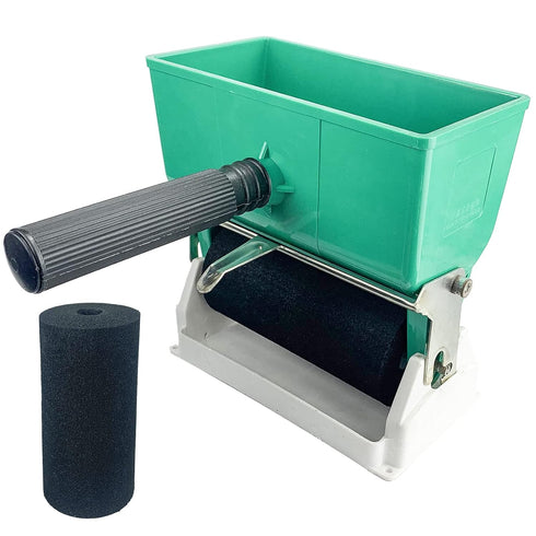 6 Inch Portable Glue Applicator Roller with Paint Bucket, Handheld Manual Adhesive Spreader for Woodworking