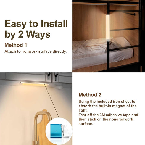 30 Counter Closet (7.8inch-30LED-1 Pack) LEPOTEC LED Under Lighting, Motion Kitchen Cabinet Light, Battery Operated