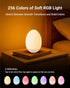 7 Dimming, Egg Baby Night Light for Nursery & Breastfeeding Portable Touch Light with RGB Colors, Stepless