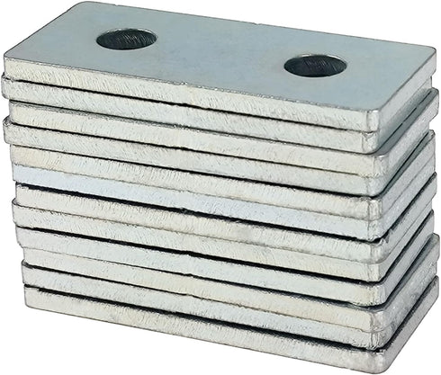 2 Hole Tie Flat Plate Connector Brace Bracket, Fit for 1/2" Bolt in 1-5/8" Strut Channel, 12 Pack