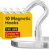 X-Bet Magnetic Hooks 130LBS, Heavy Duty Neodymium Hooks for Cruise Cabins, Strong Rare Earth Magnet Hooks (Pack of 10)