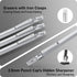 Four Candies Metal Mechanical Pencil Set, 3PCS 0.5, 0.7, 0.9MM & 2PCS 2MM Pencils with 420PCS Leads for Drawing (Silver)