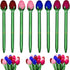 Maydahui 24PCS Colorful Rose Flower Ballpoint Pens Novelty Floral Retractable Metal Pens 4 Colors Black Ink for Office